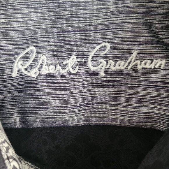 Robert Graham Bayview Woven Shirt Size L Classic Fit - Picture 8 of 14